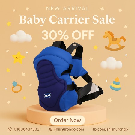 Chicco Baby Carrier Bag Blue – Comfortable, Ergonomic & Safe for Newborns and Toddlers